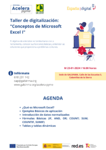 Talleres de digitalización para empresas y autónomos en enero 2 Taller 23 de enero de 2024.