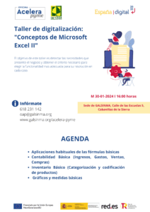Talleres de digitalización para empresas y autónomos en enero 3 Taller 30 de enero de 2024.