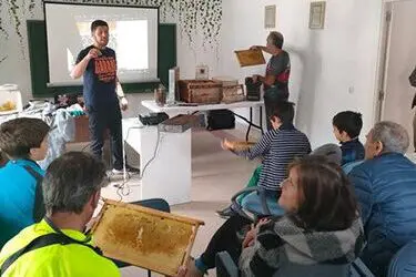 Los cigüeños aprenden sobre abejas y apicultura