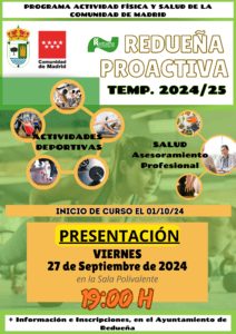 Inscripciones para Redueña Proactiva 1 Redueña Proactiva.