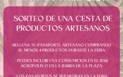 Sorteo de una cesta artesana durante la feria