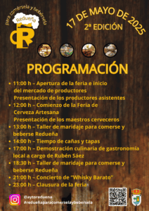 Programación de la feria gastronómica.