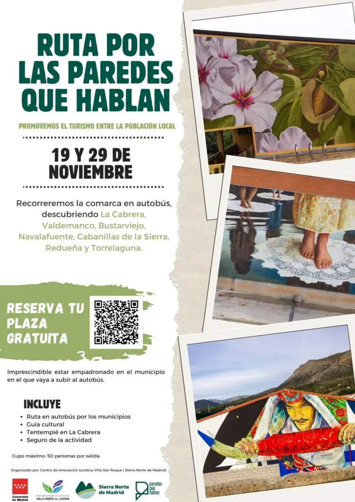 Paredes que Hablan: Un innovador museo al aire libre en la Sierra Norte 1 CARTEL RUTAS POR LAS PAREDES QUE HABLAN