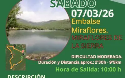 Jornadas de Senderismo – Sábado 7 de Marzo: Ruta 6 en Miraflores de la Sierra