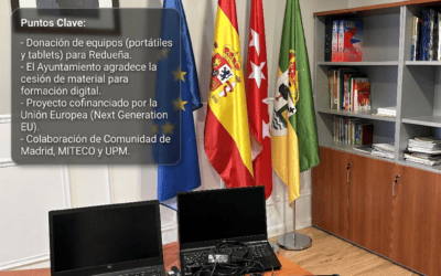 El Ayuntamiento de Redueña agradece la cesión de equipos informáticos del programa RETOMadrid para impulsar la formación digital en el municipio