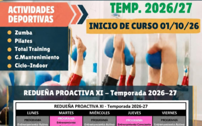Abiertas las inscripciones para Redueña Proactiva 2026-2027