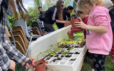 Jardinería y plantación en el Día del Árbol en Redueña
