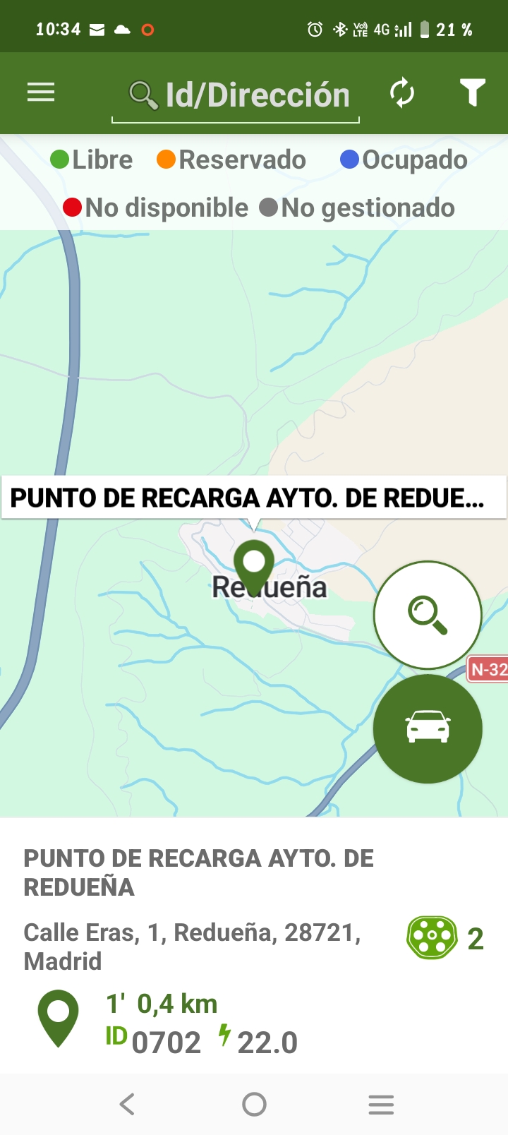 Nuevo punto de carga para vehículos eléctricos en Redueña 4 Paso 3: Localiza el punto de carga en el mapa