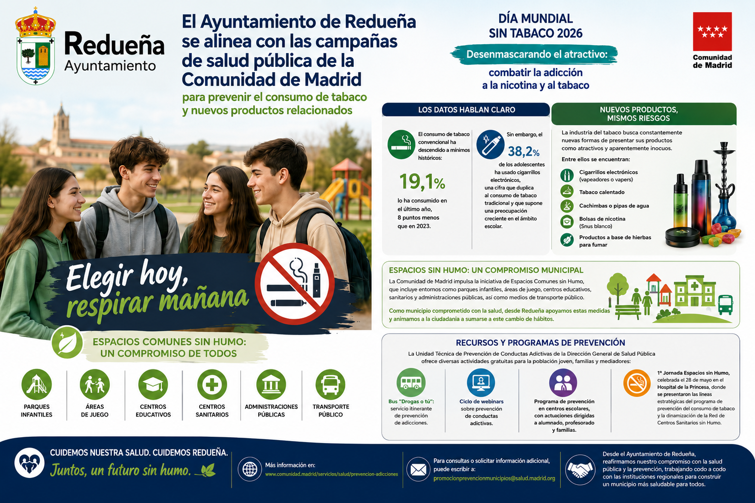 Redueña se suma a la prevención del tabaquismo de la mano de la Comunidad de Madrid 1 ChatGPT Image 26 may 2026 13 04 58