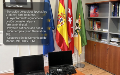 El Ayuntamiento de Redueña agradece la cesión de equipos informáticos del programa RETOMadrid para impulsar la formación digital en el municipio