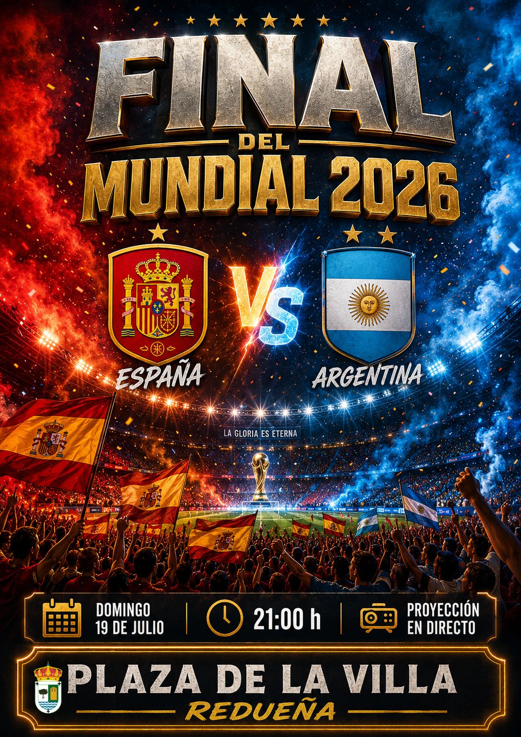 📺 Proyección en directo ⚽ ¡LA GRAN FINAL DEL MUNDIAL SE VIVE EN REDUEÑA! ⚽ 6 Diseno sin titulo