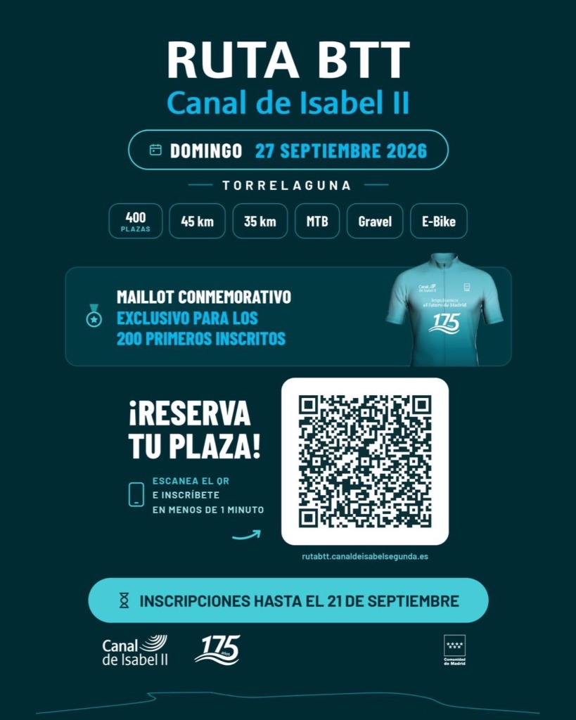 cartel ruta btt canal de isabel ii torrelaguna 2026