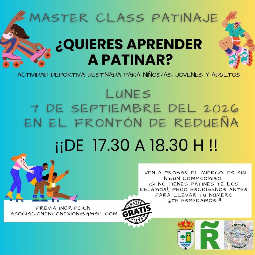 master class patinaje reduena 2026